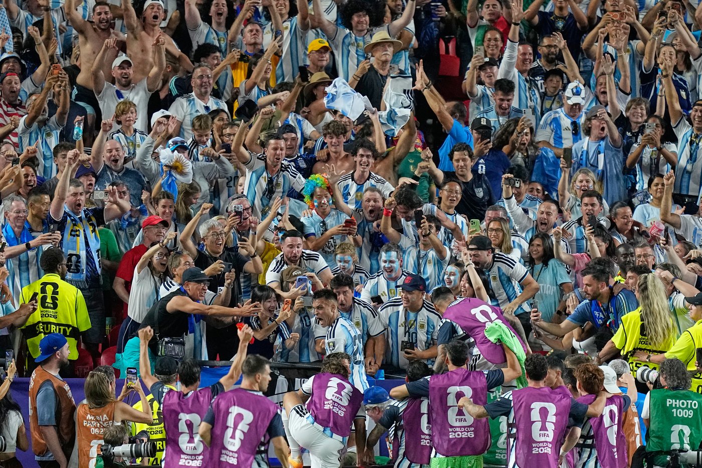 One Extraordinary Photo: Argentina's Lautaro Martinez in the stands celebrating his goal with fans | iNFOnews.ca