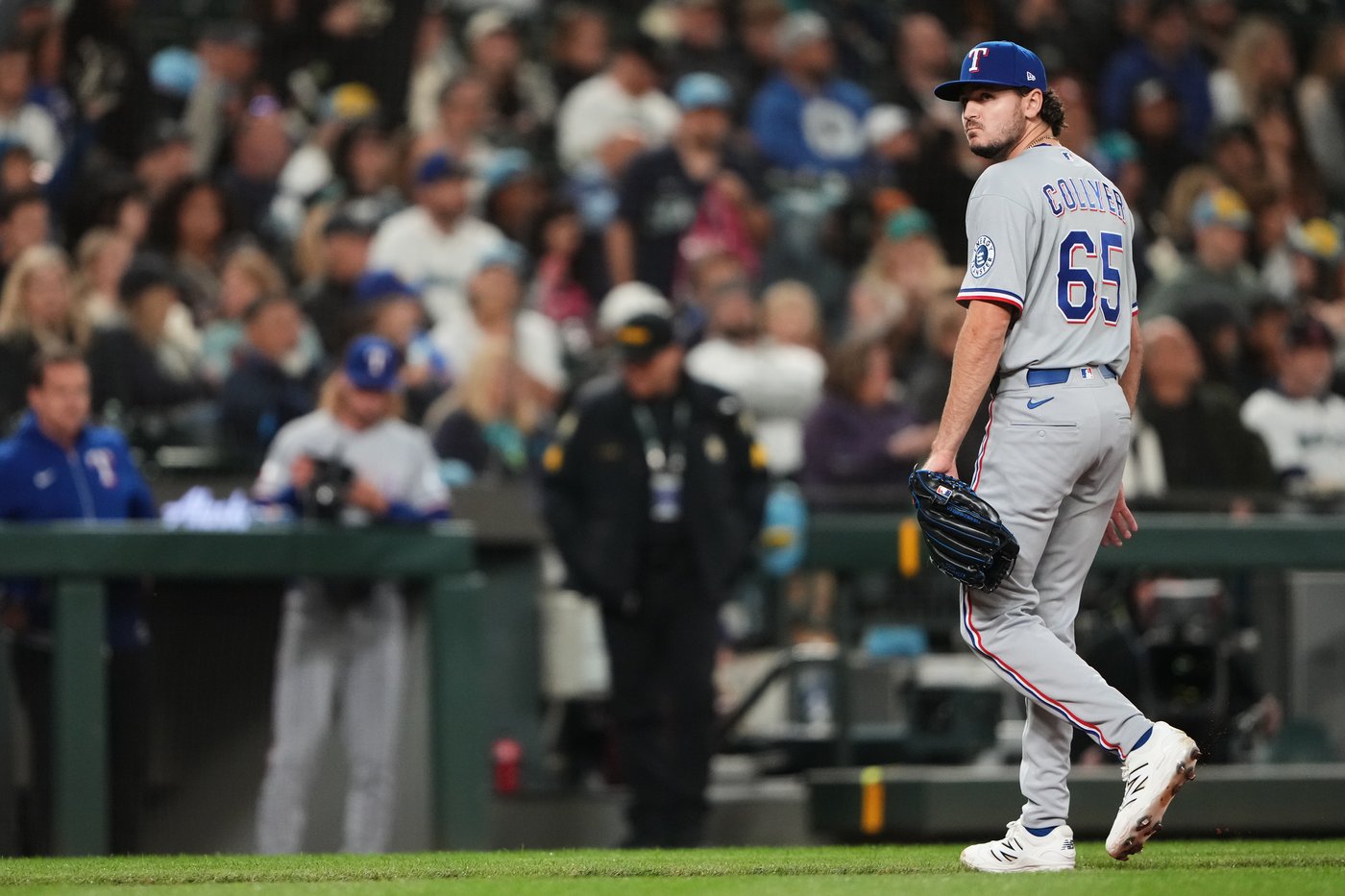 Nimmo hits leadoff homer, deGrom works 4 scoreless innings as Rangers beat Mariners 5-0 | iNFOnews.ca Nimmo hits leadoff homer, deGrom works 4 scoreless innings as Rangers beat Mariners 5-0 | iNFOnews.ca