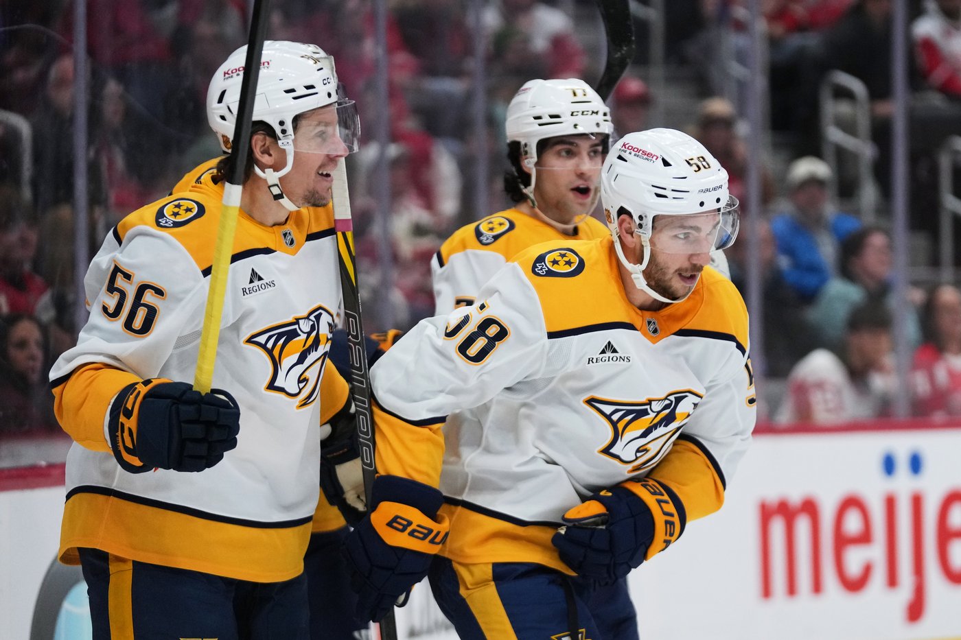 Predators score 5 in the 3rd period to end a 3-game slide with 6-3 win over Red Wings | iNFOnews.ca