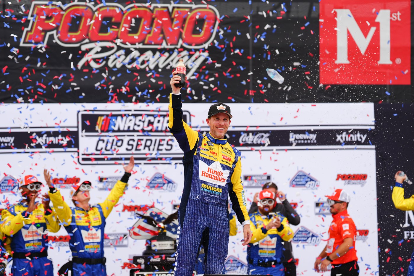 Denny Hamlin wins the NASCAR Cup race at Pocono for his third straight victory | iNFOnews.ca