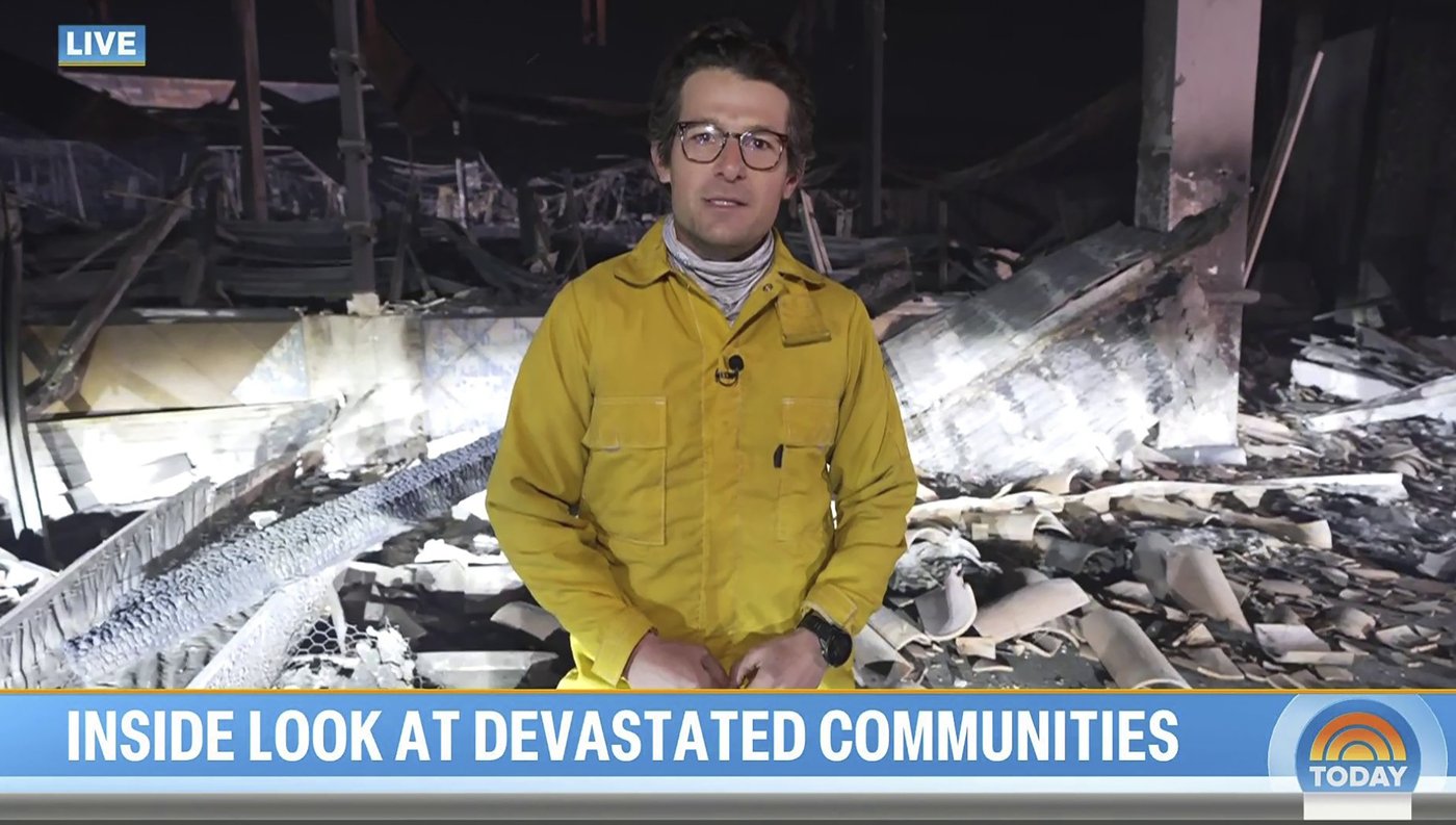 NBC's Jacob Soboroff finds the burnt-out home where he grew up, as wildfire stories turn personal | iNFOnews.ca
