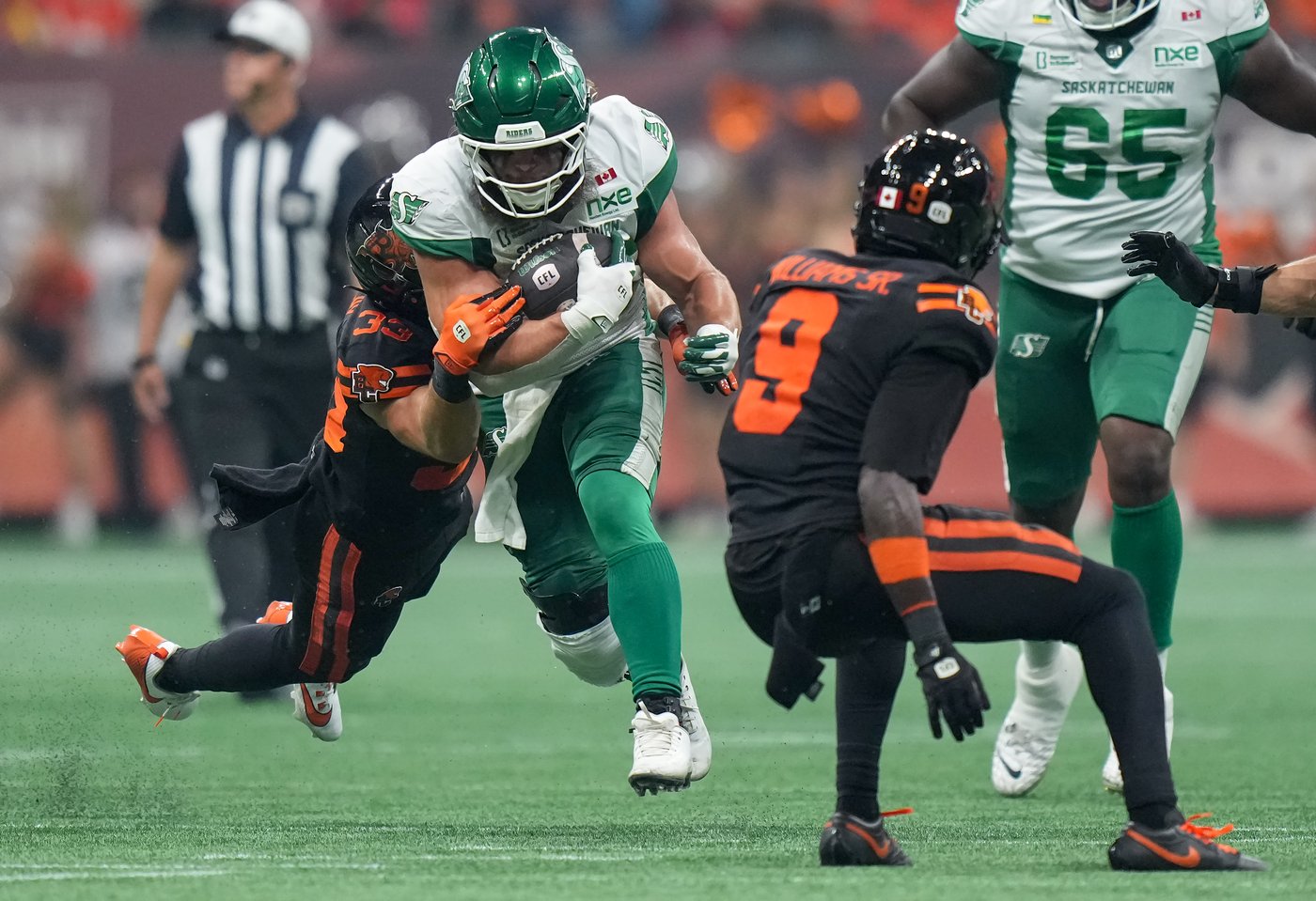 B.C. Lions climb CFL standings with 31-24 win over Saskatchewan Roughriders | iNFOnews.ca