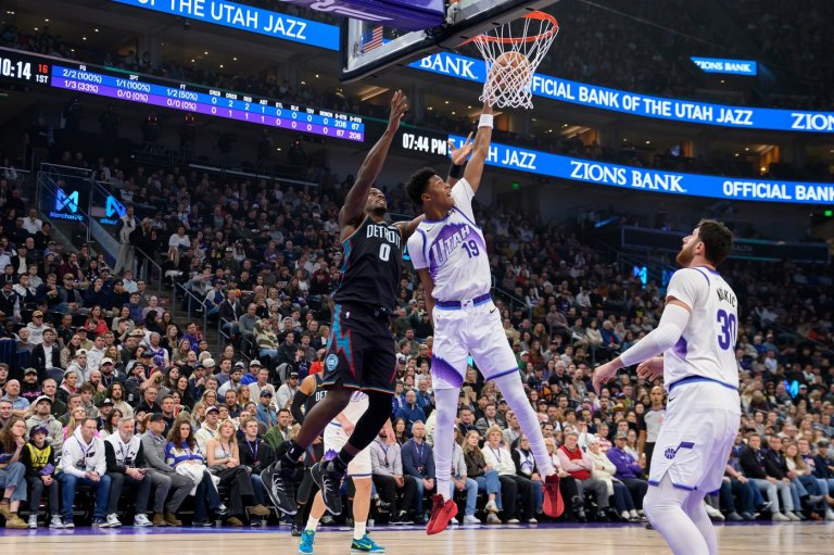 Ace Bailey leaves Jazz-Pistons game with a hip strain | iNFOnews.ca