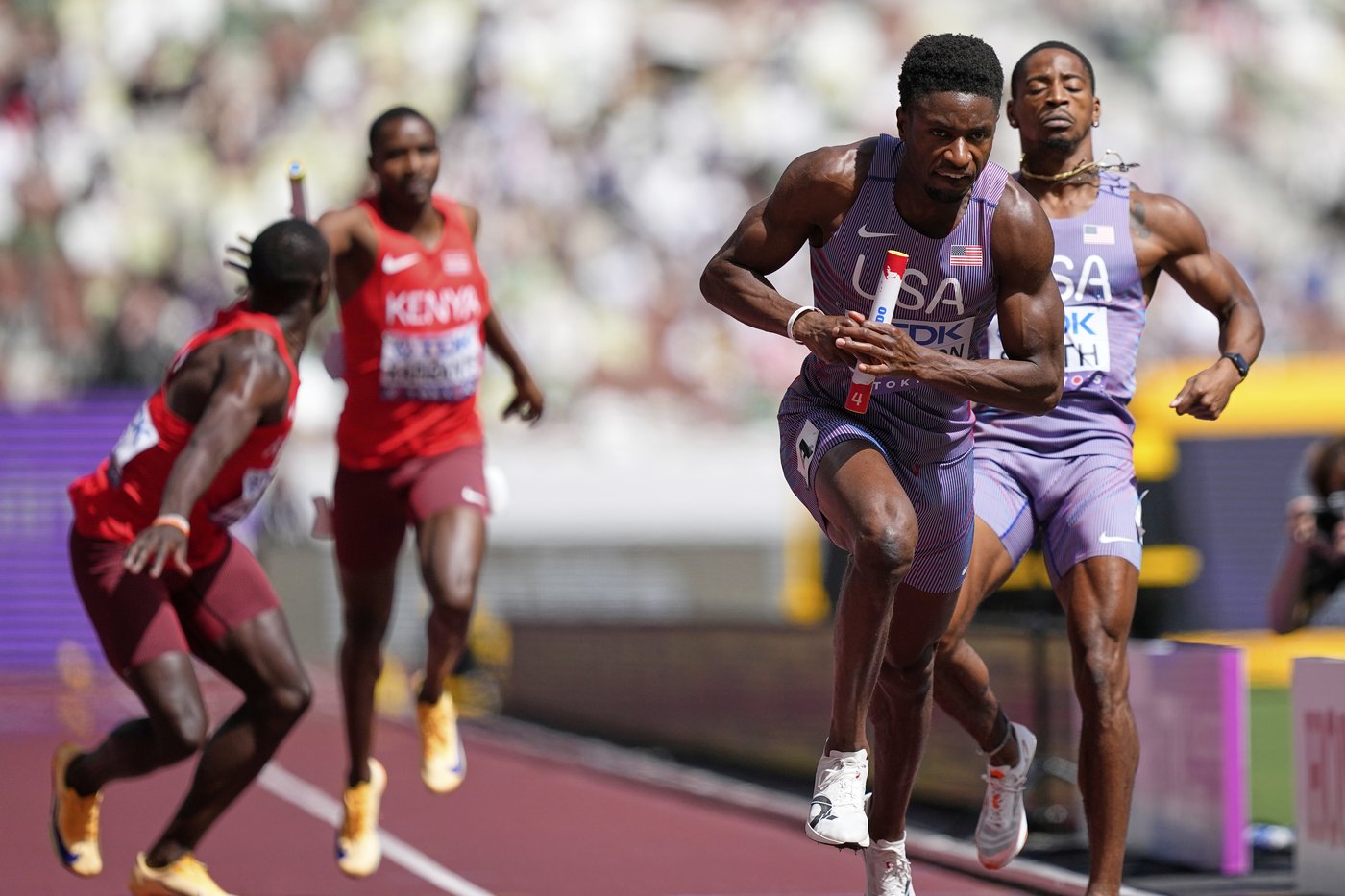 A day later, US 4x400 relay team gets a second chance and moves to the final at worlds | iNFOnews.ca