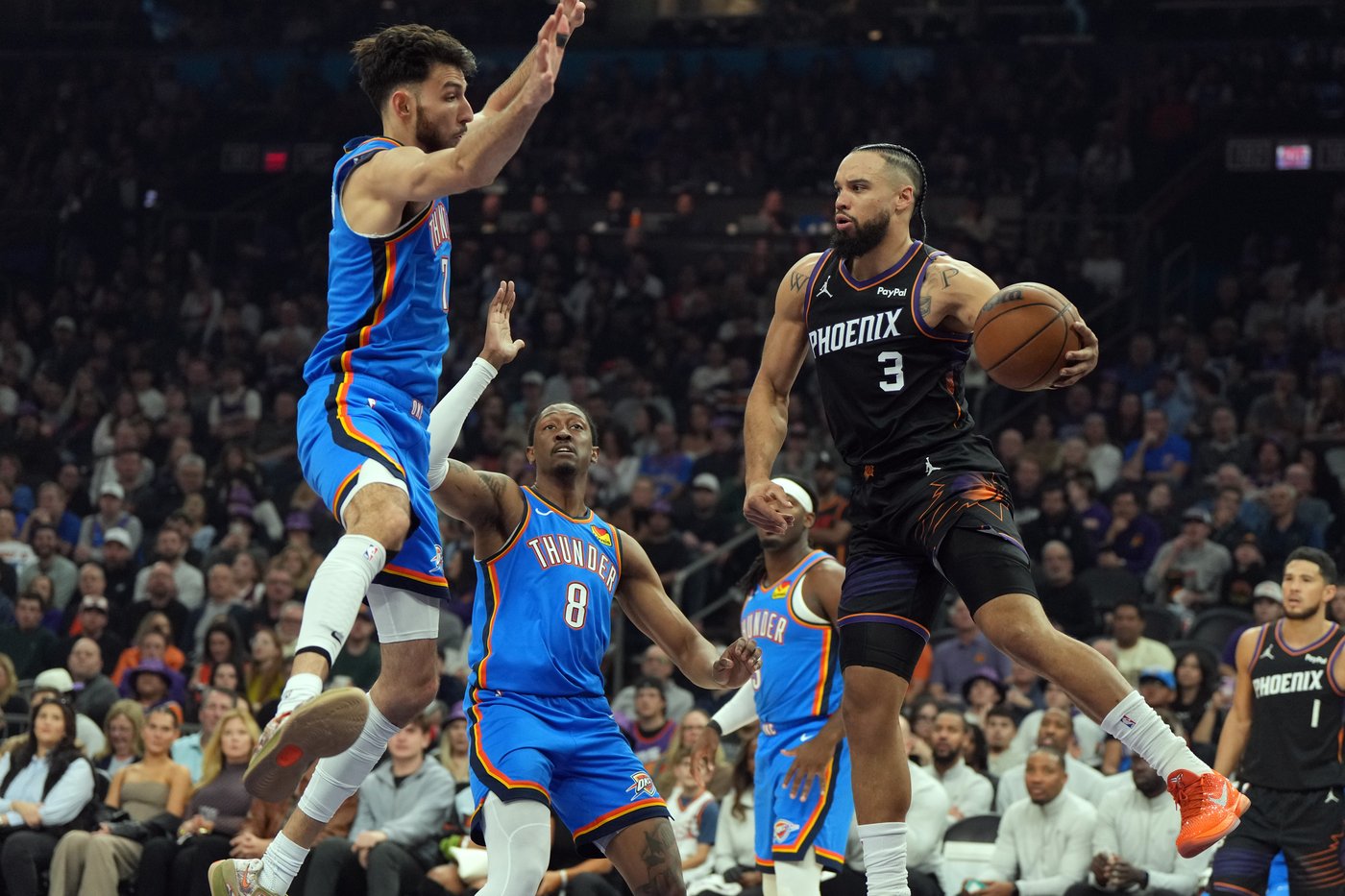Devin Booker hits a 3-pointer with 0.7 seconds left to lift Suns over NBA-best Thunder 108-105 | iNFOnews.ca