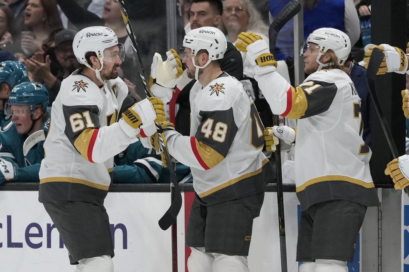 Stone leads Golden Knights past Sharks 4-2 for 3rd straight win | iNFOnews.ca