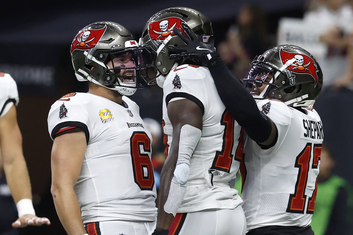 Mayfield passes for 4 TDs as the Bucs treat storm-weary fans to a 51-27 win over the Saints | iNFOnews.ca Mayfield passes for 4 TDs as the Bucs treat storm-weary fans to a 51-27 win over the Saints | iNFOnews.ca