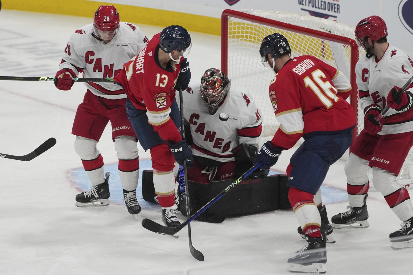 Knight stops 20 shots, Florida rolls past Carolina 6-0 for 2nd win over 'Canes in as many days | iNFOnews.ca Knight stops 20 shots, Florida rolls past Carolina 6-0 for 2nd win over 'Canes in as many days | iNFOnews.ca