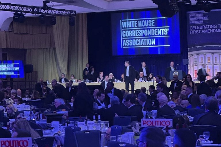 Shots fired as gunman charges toward ballroom at White House correspondents' dinner. Trump unharmed | iNFOnews.ca