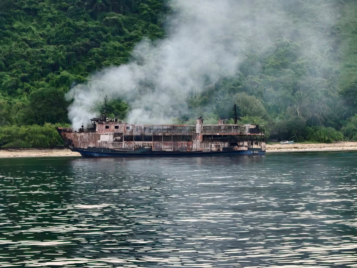 Philippine firefighters enter charred ferry as rescuers search for 84 missing | iNFOnews.ca Philippine firefighters enter charred ferry as rescuers search for 84 missing | iNFOnews.ca