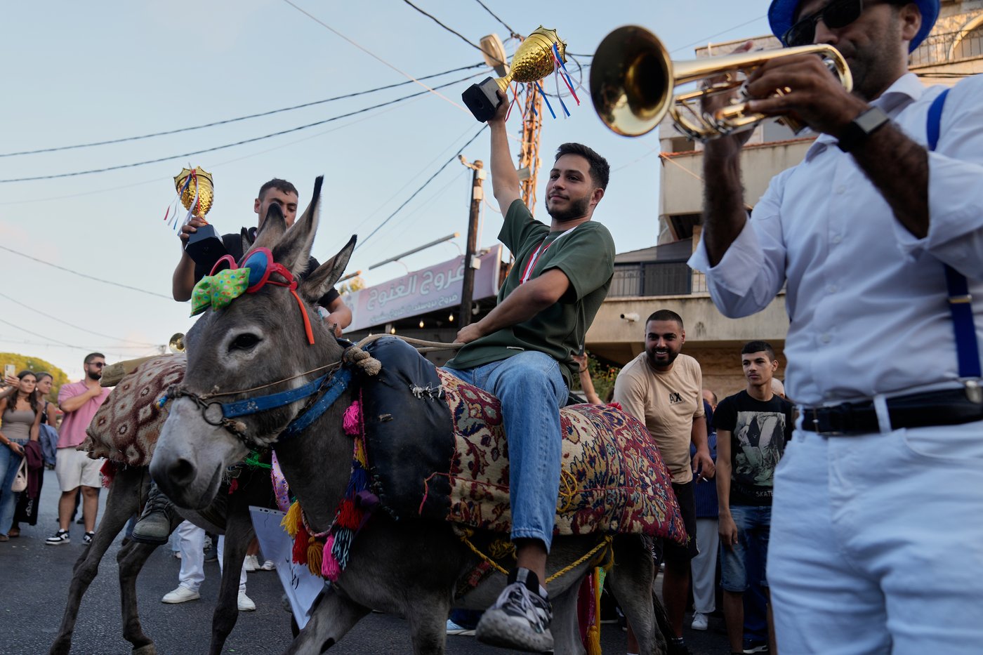 Donkeys don bows and sunglasses for a summer race in southern Lebanon, in photos | iNFOnews.ca