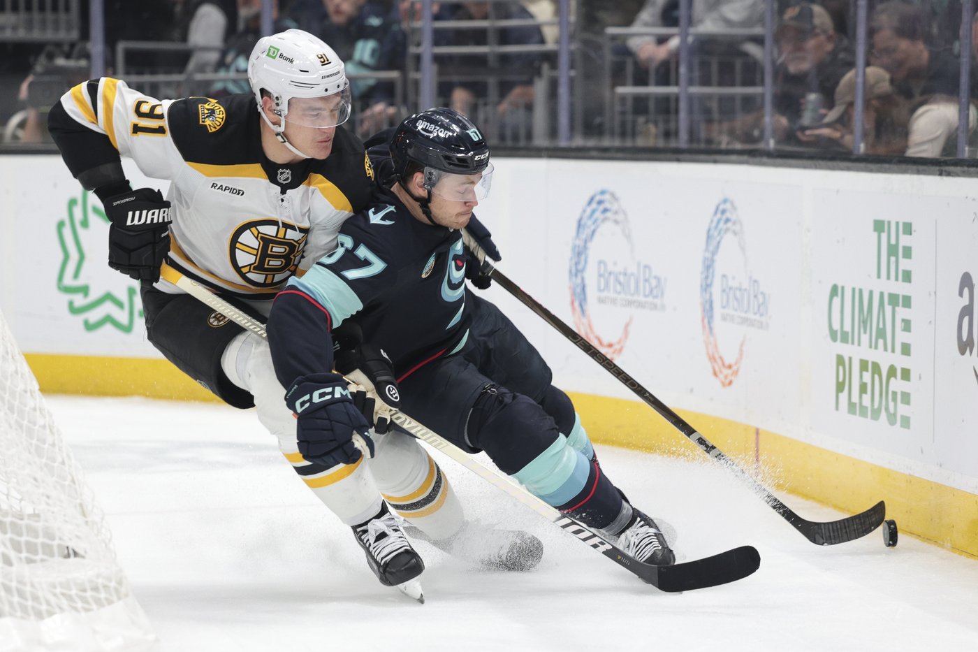 Bjorkstrand scores twice for Kraken in 5-1 win over Bruins | iNFOnews.ca