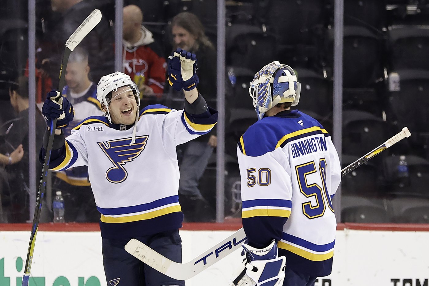 Jordan Binnington shuts out Devils and sets a Blues franchise record with his 152nd victory | iNFOnews.ca Jordan Binnington shuts out Devils and sets a Blues franchise record with his 152nd victory | iNFOnews.ca