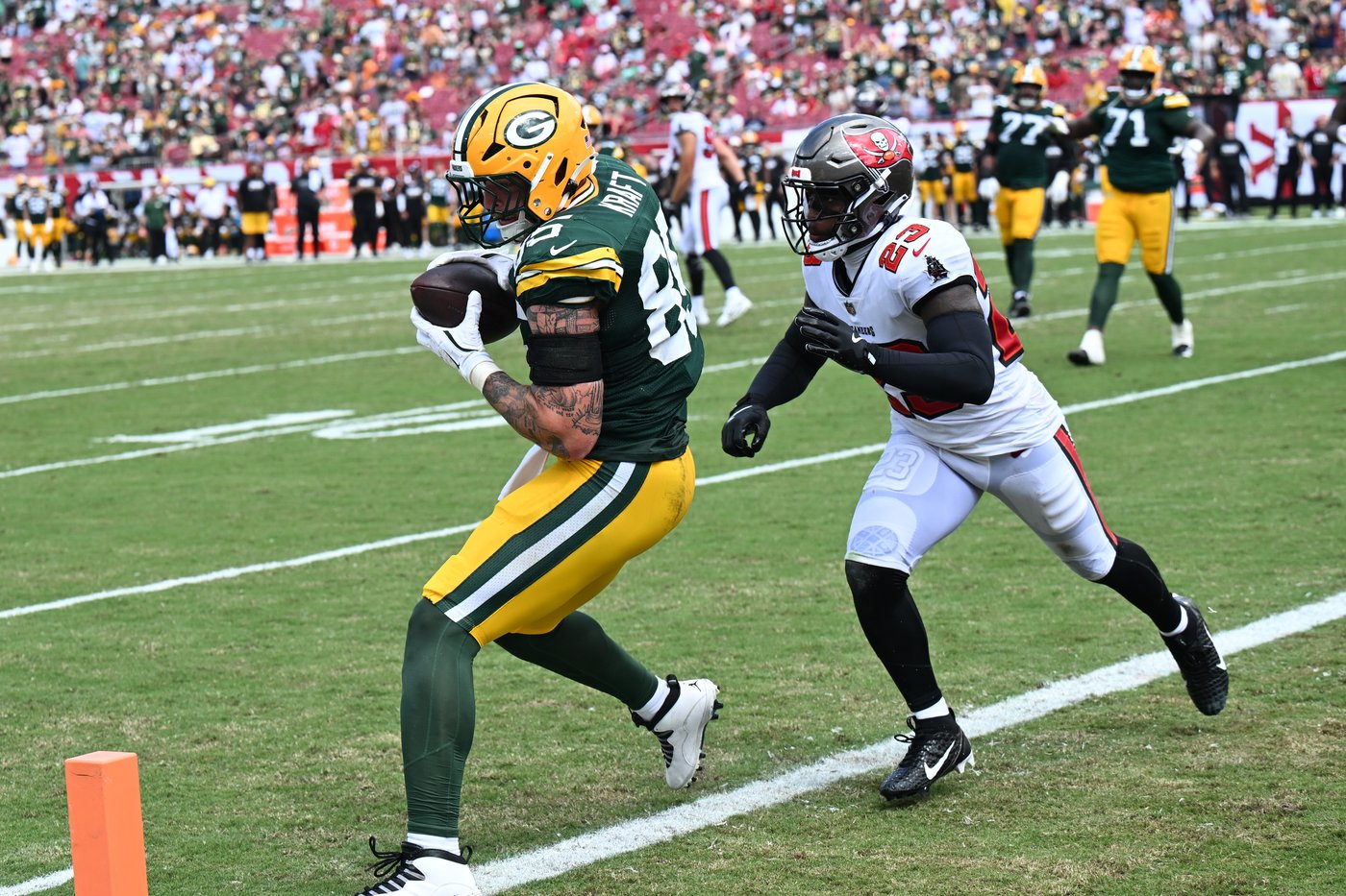 Packers tight end Tucker Kraft struggling with drops as he comes back from torn ACL | iNFOnews.ca
