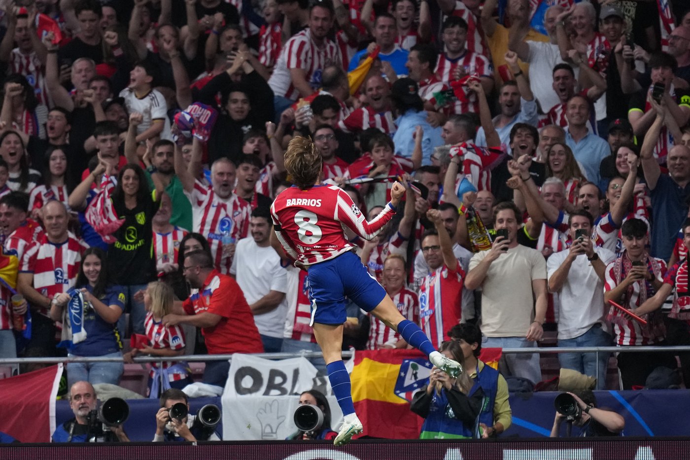 Barrios scores in under a minute for Atletico, honors Koke after mother's death | iNFOnews.ca