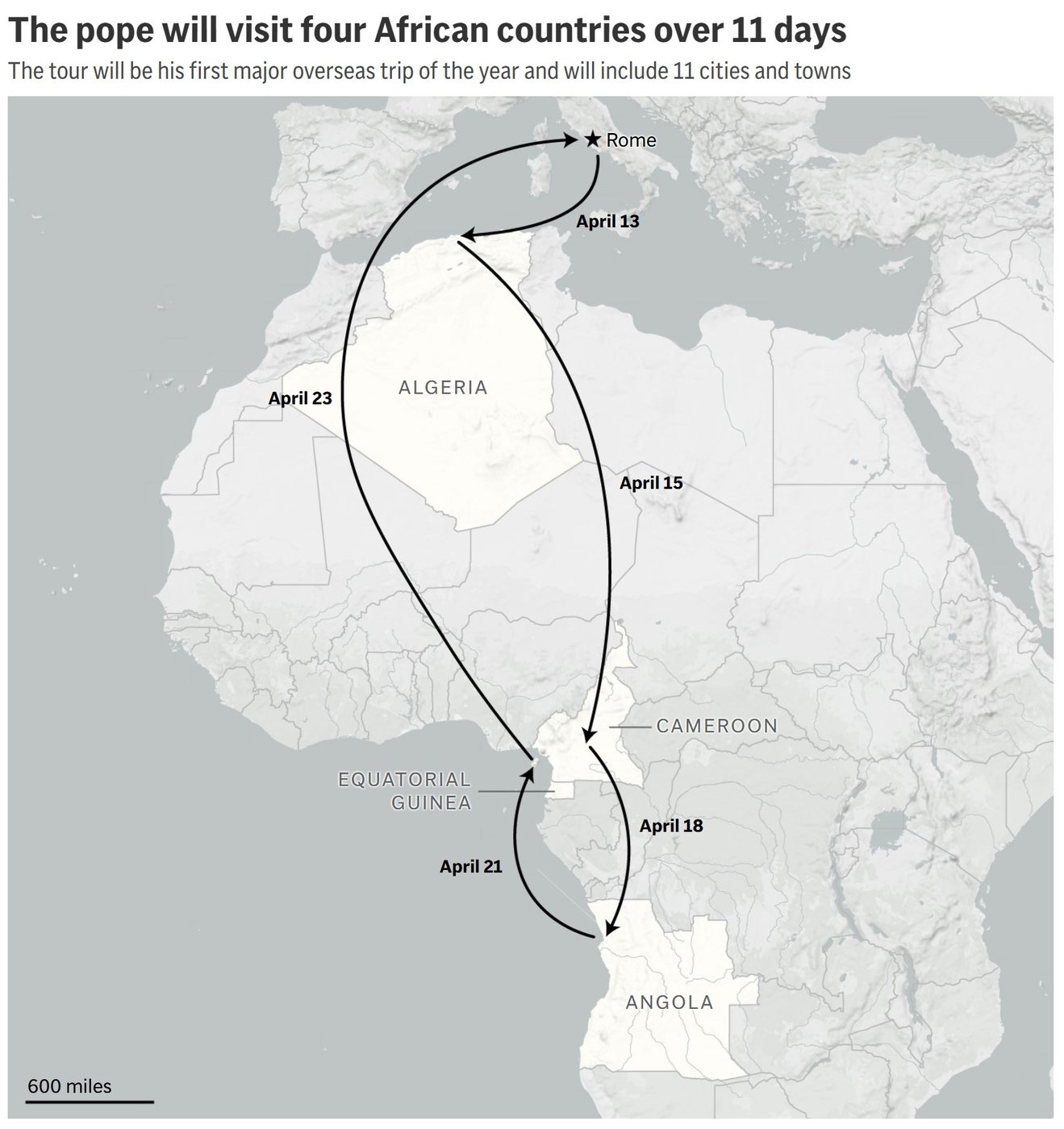 Pope heads to Cameroon as separatists announce 3-day pause in fighting | iNFOnews.ca