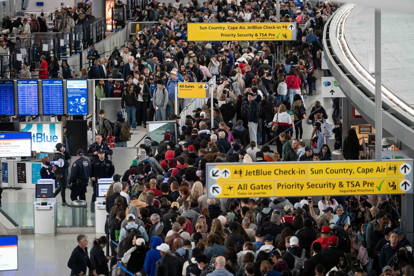 Photos show ICE agents at US airports where the partial government shutdown triggered delays | iNFOnews.ca