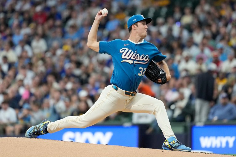 Misiorowski throws 105.5 mph pitch, wins for 8th time in 9 decisions to lead Brewers over Cubs 6-2 | iNFOnews.ca