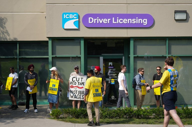 ICBC services hobbled in Surrey, B.C., as government workers' strike action continues | iNFOnews.ca