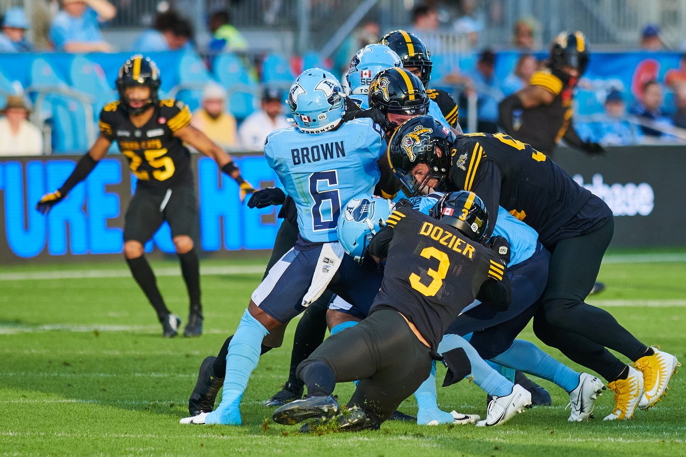 Ticats add running back Brown and long-snapper Chaves, release veteran DB Dozier | iNFOnews.ca