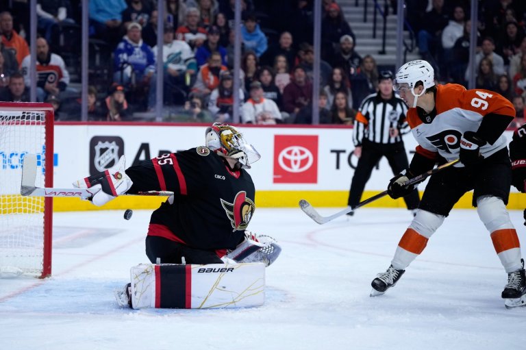 Michkov, Martone lead Flyers past Senators 3-1 for 1st win of season | iNFOnews.ca