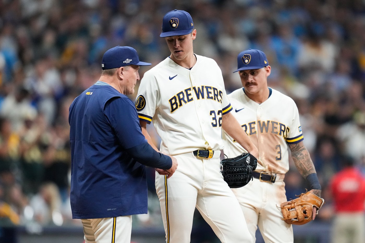 Brewers ace Jacob Misiorowski labors into 5th inning of NLCS opener against Dodgers | iNFOnews.ca