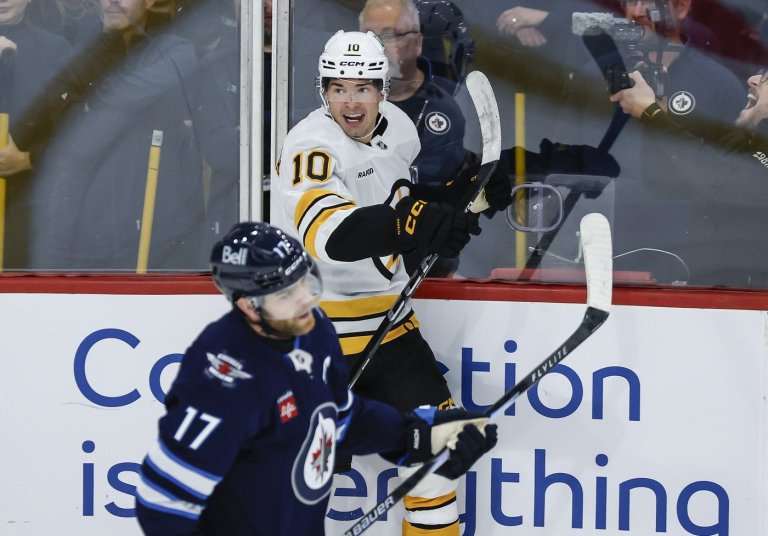 Peterka nets OT winner as Bruins spoil Jets' season opener with 4-3 win | iNFOnews.ca
