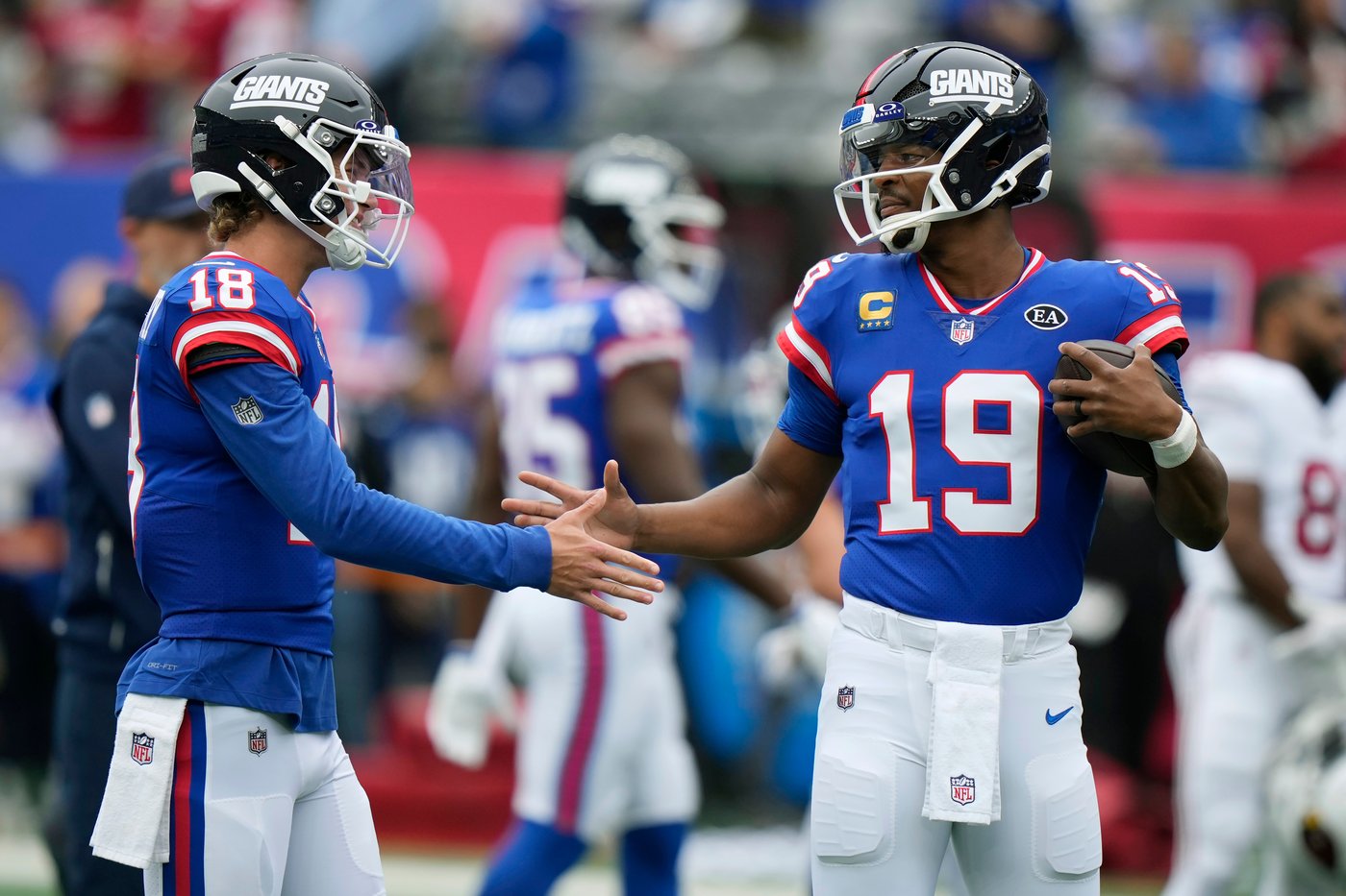 Harbaugh says the Giants are 'honing in on a decision' at quarterback between McCarthy and Winston | iNFOnews.ca