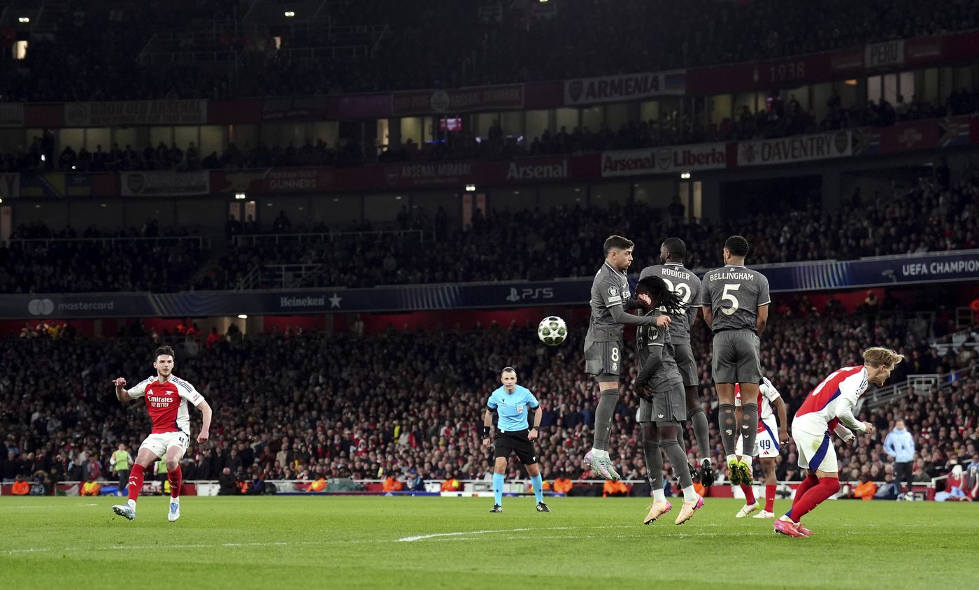 How Declan Rice defied Arsenal's set-piece coach to score sensational free kicks | iNFOnews.ca