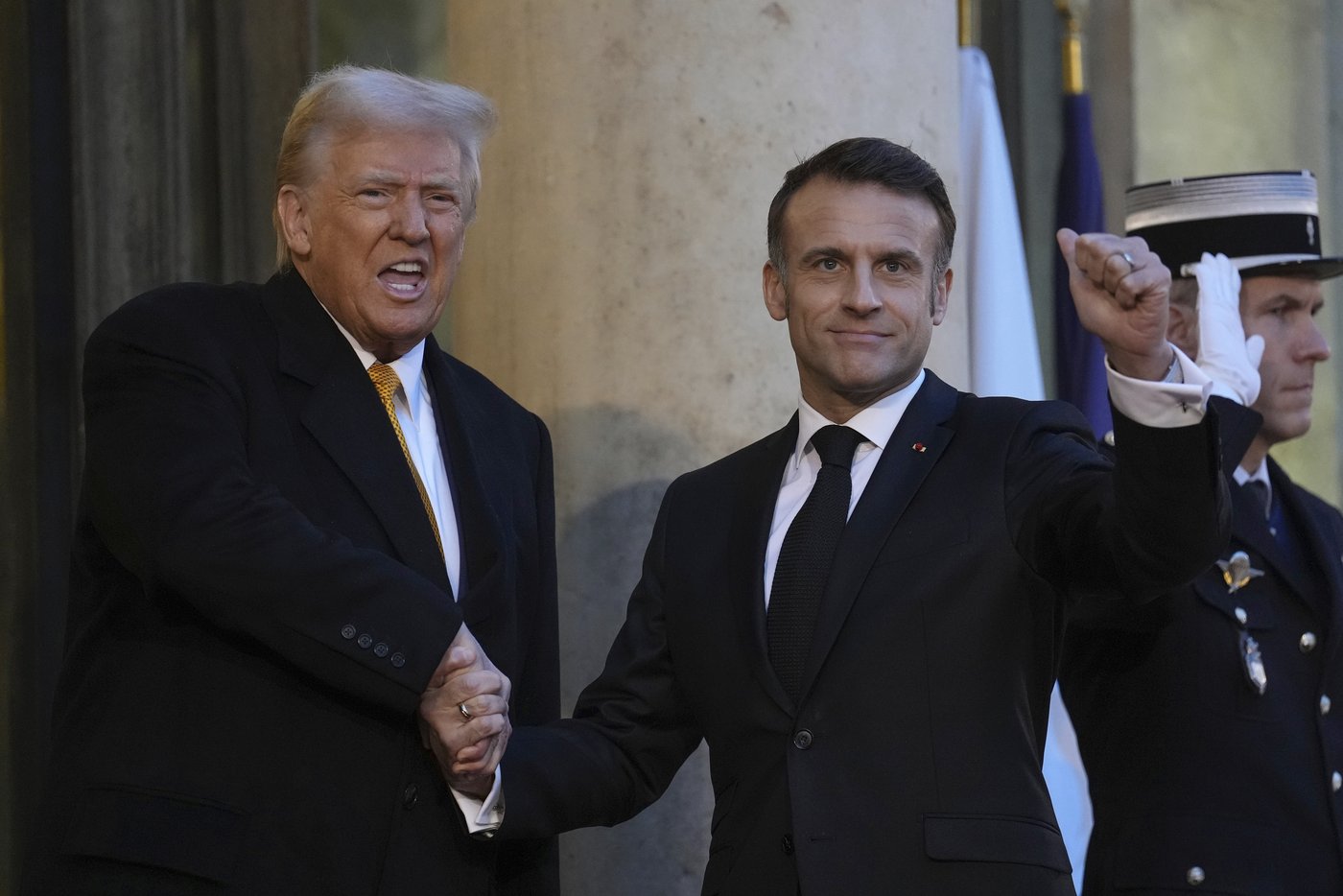 Trump is welcomed by Macron to Paris with presidential pomp and joined by Zelenskyy for their talks | iNFOnews.ca