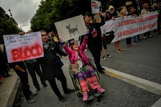 Protest against bullfights in Pamplona before famed festival | iNFOnews.ca