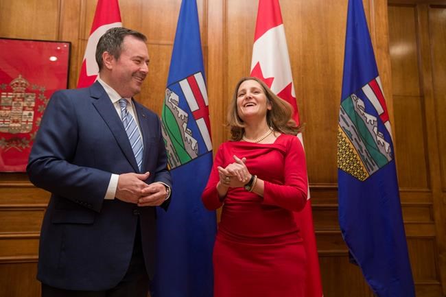 Alberta's Kenney, deputy PM Freeland meet in Edmonton to find common ground | iNFOnews.ca