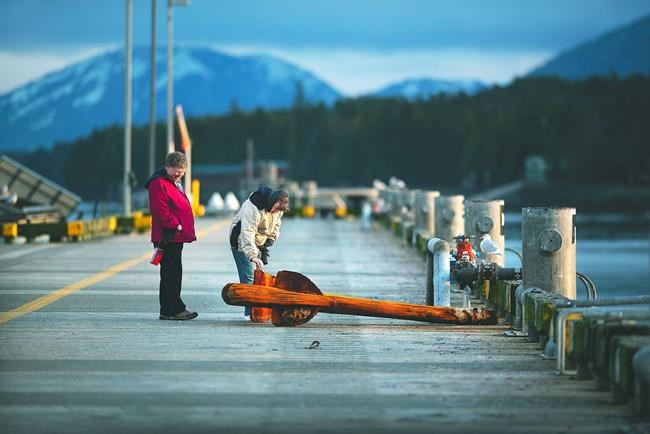 Rock blasting unearths old anchor in Tongass Narrows | iNFOnews.ca CP1972402423