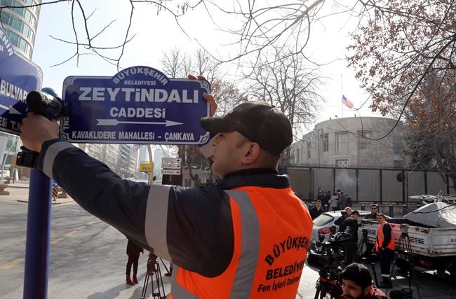 Turkey renames US Embassy street after Syria offensive | iNFOnews.ca CP597863806
