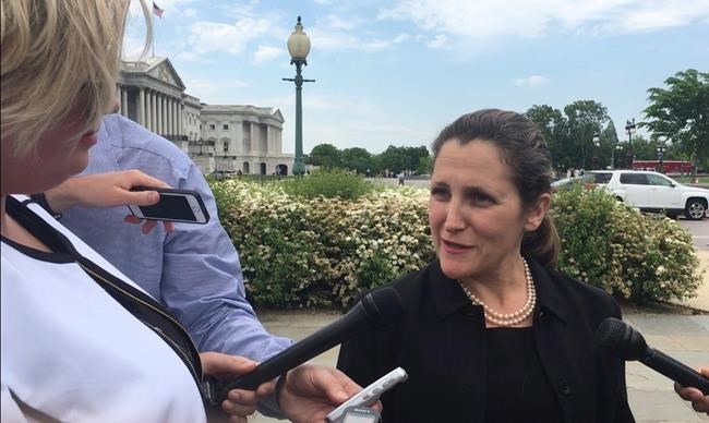 Freeland gets briefing from U.S. lawmakers on tight window for passing NAFTA | iNFOnews.ca CP569494869