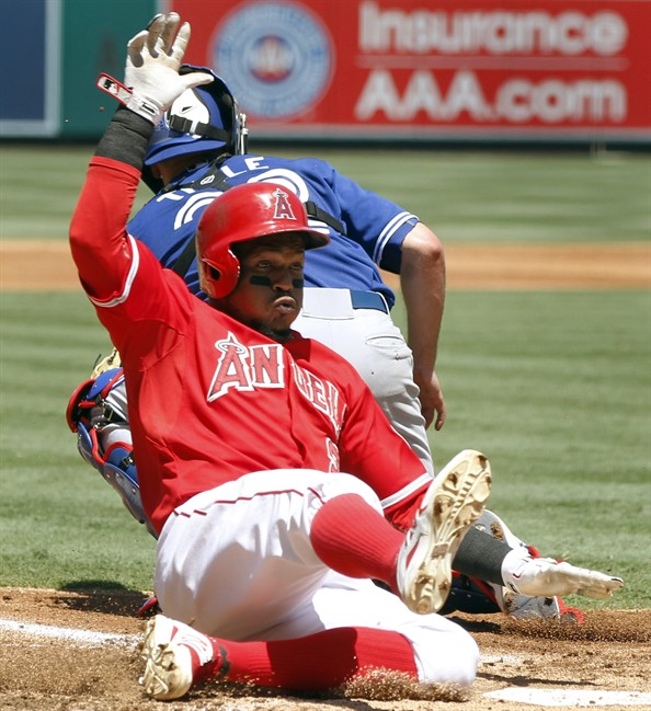 Blue Jays back in 1st with 12-5 win over Angels, scoring club-record 36 runs in 3-game sweep. | iNFOnews.ca Blue Jays back in 1st with 12-5 win over Angels, scoring club-record 36 runs in 3-game sweep. | iNFOnews.ca