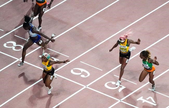 The Latest: Fraser-Pryce wins fourth world 100 gold | iNFOnews.ca