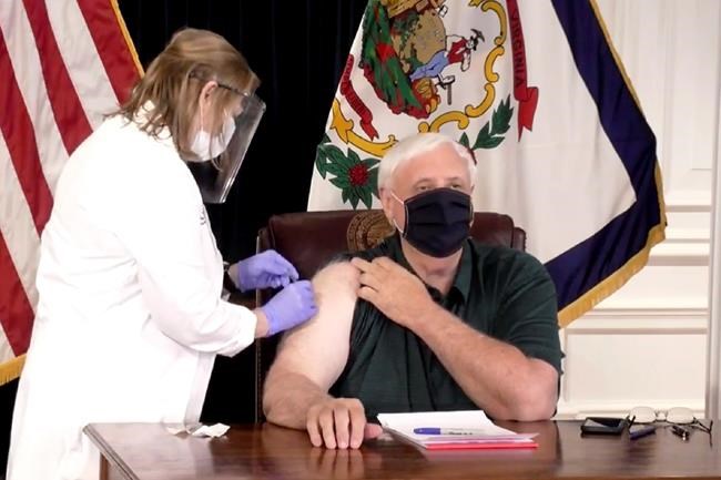 The Latest: West Virginia governor gets coronavirus shot | iNFOnews.ca