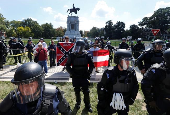 Confederate statue vandalized with profanity against Trump | iNFOnews.ca