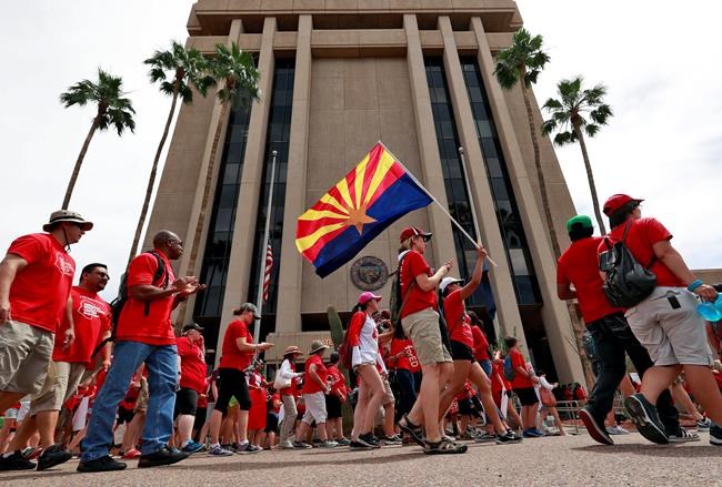 The Latest: Arizona teachers to strike through Wednesday | iNFOnews.ca