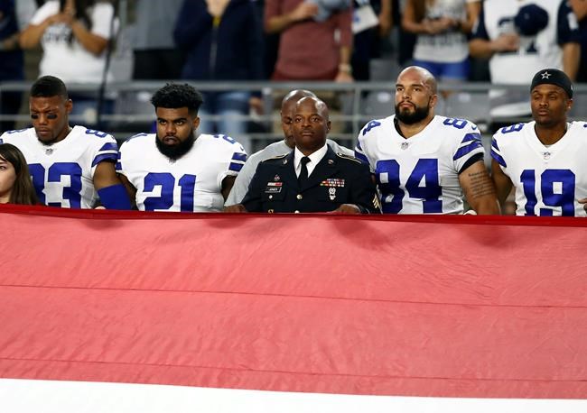 Cowboys kneel before national anthem against Arizona | iNFOnews.ca Cowboys kneel before national anthem against Arizona | iNFOnews.ca