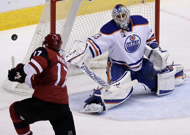 Oilers end 25-game skid vs. Coyotes with 3-2 win | iNFOnews.ca Oilers end 25-game skid vs. Coyotes with 3-2 win | iNFOnews.ca