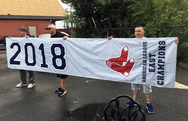 Too soon? Fans find Red Sox division title banner in street | iNFOnews.ca