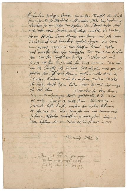 Martin Luther letter critical of Jews is up for auction | iNFOnews.ca