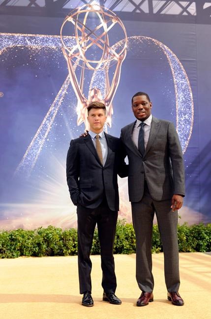 Emmy hosts Che, Jost ready for fun, politics, even mishaps | iNFOnews.ca Emmy hosts Che, Jost ready for fun, politics, even mishaps | iNFOnews.ca