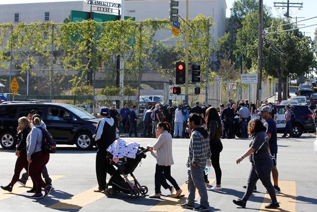 Prosecutors: Gun went off in girl's backpack at LA school | iNFOnews.ca CP356676380