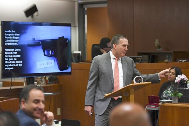 Prosecutor: Victim confided in Durst and it got her killed | iNFOnews.ca