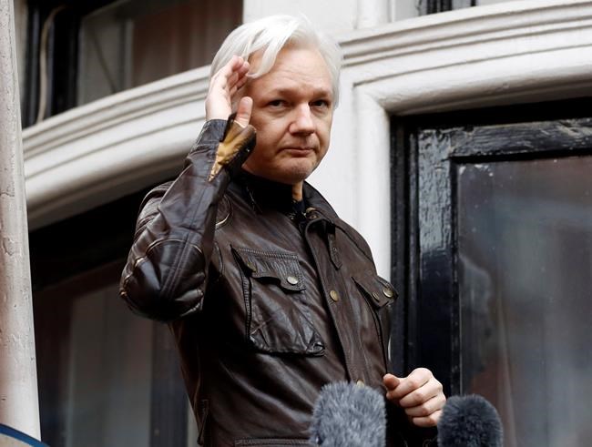 The Latest: AP Source: Sealed charges filed against Assange | iNFOnews.ca CP1898369921