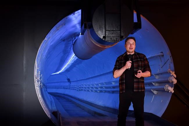 Elon Musk unveils underground tunnel, offers rides to VIPs | iNFOnews.ca