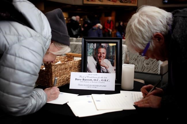 Memorial for former B.C. premier Dave Barrett draws tributes for underdog champion | iNFOnews.ca